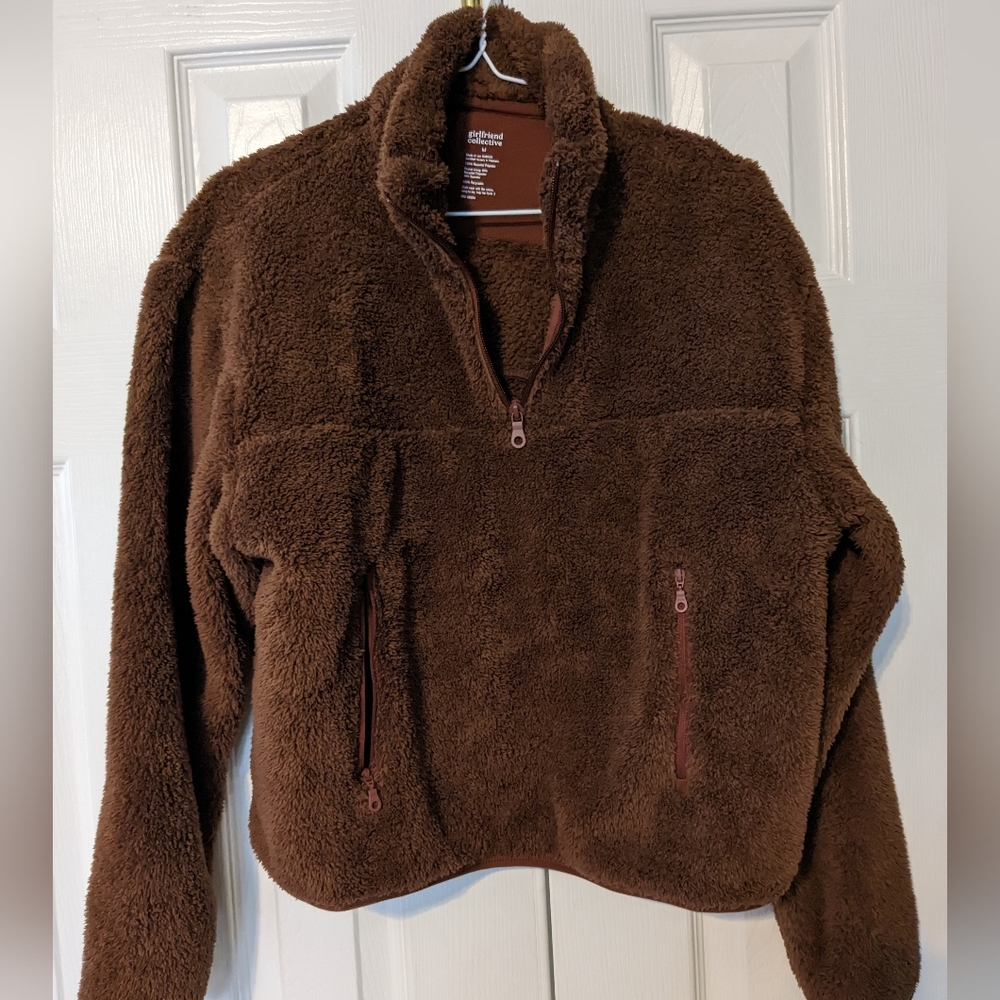 Girlfriend Teddy Half Zip Fleece